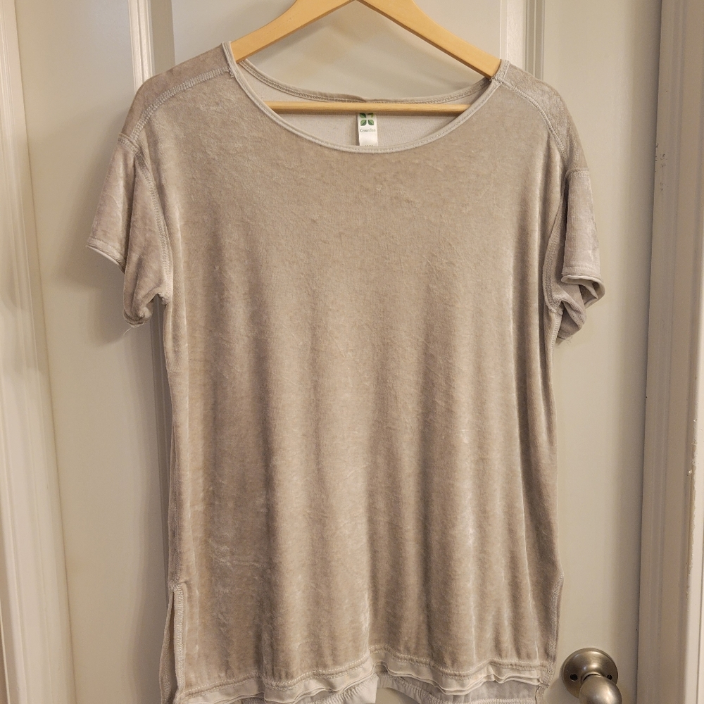 Green Tea Velvet Like Shirt